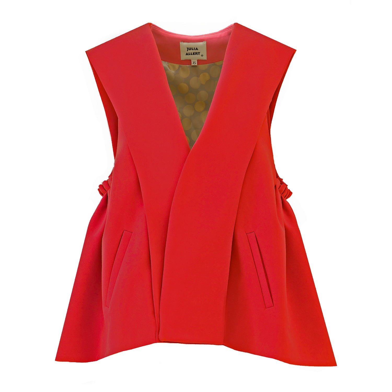 Julia Allert Women's Designer Blazer Vest Red