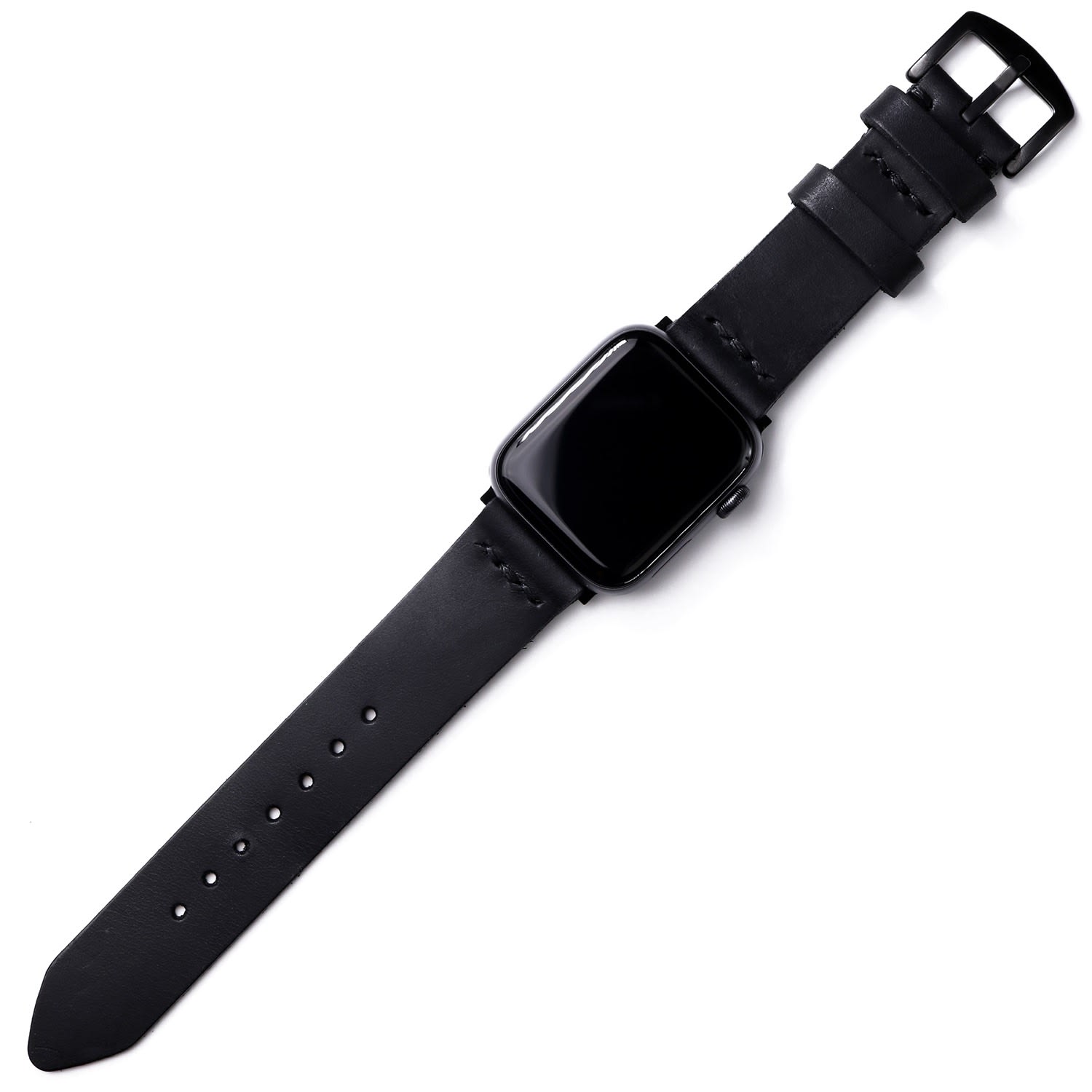 Men’s Apple Watch Leather Band - Black Small Roarcraft