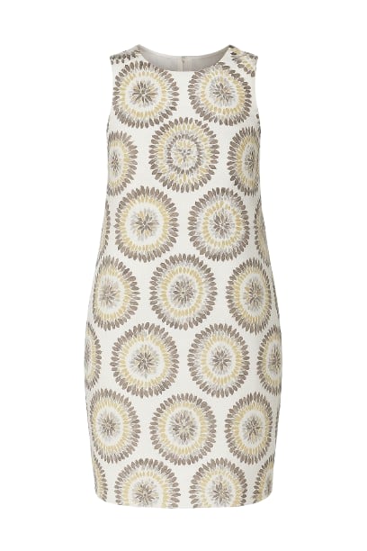 Women's Neutrals Print Sleeveless Sack Dress | Medium | Conquista