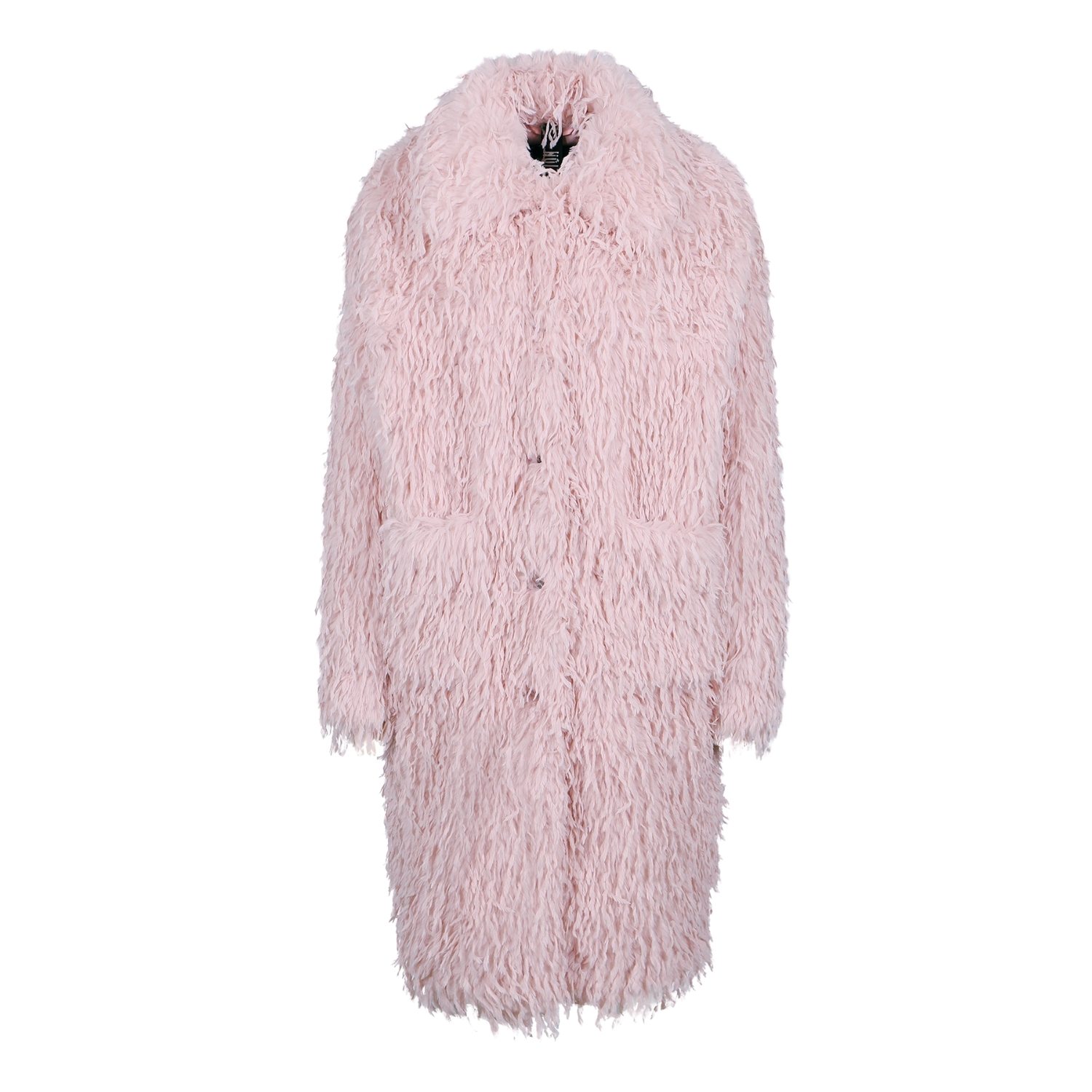 Freaky Nation Women's Pink Feather Fake Fur Coat Frosted Rose In Pink