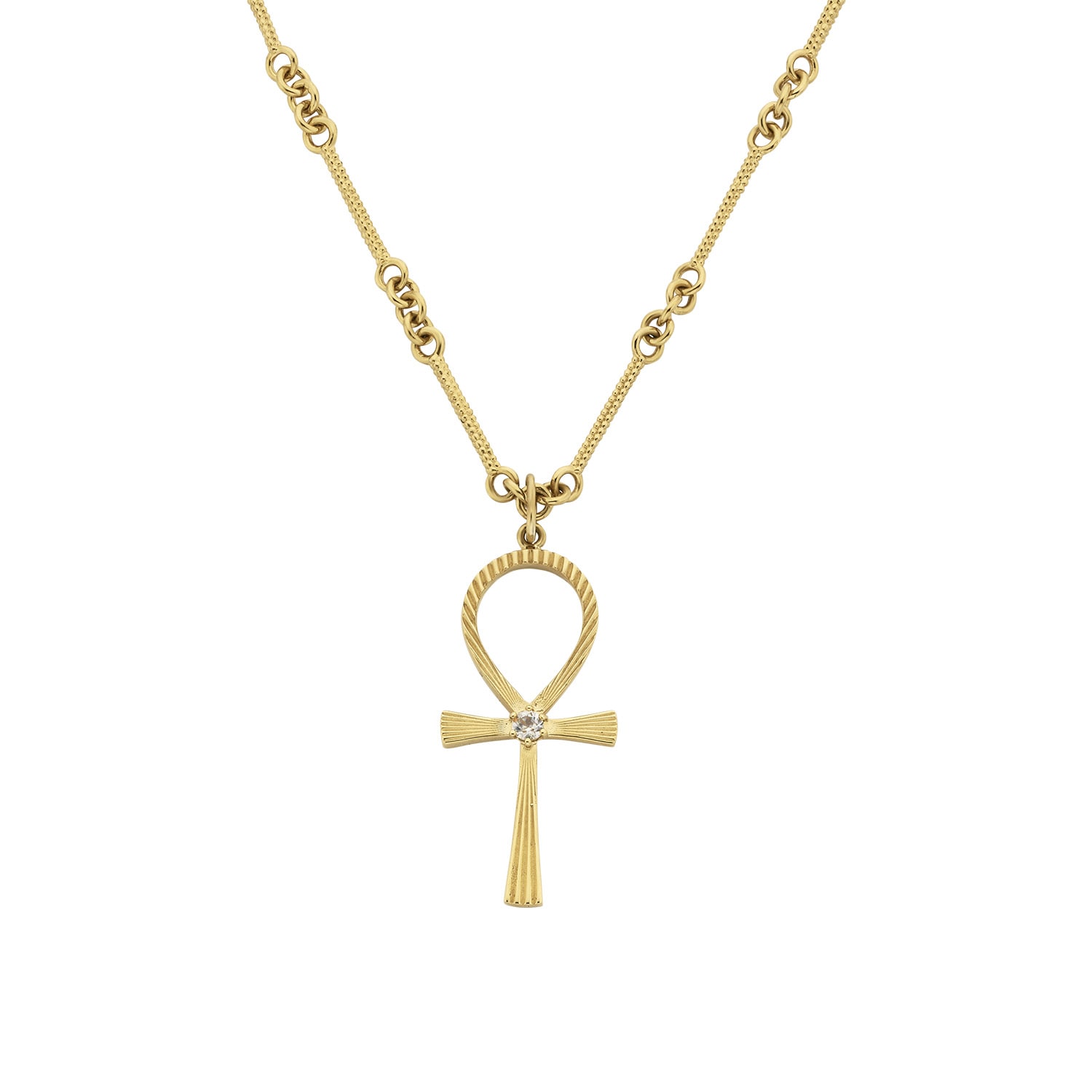 Zoe And Morgan Women's Ankh Necklace Gold
