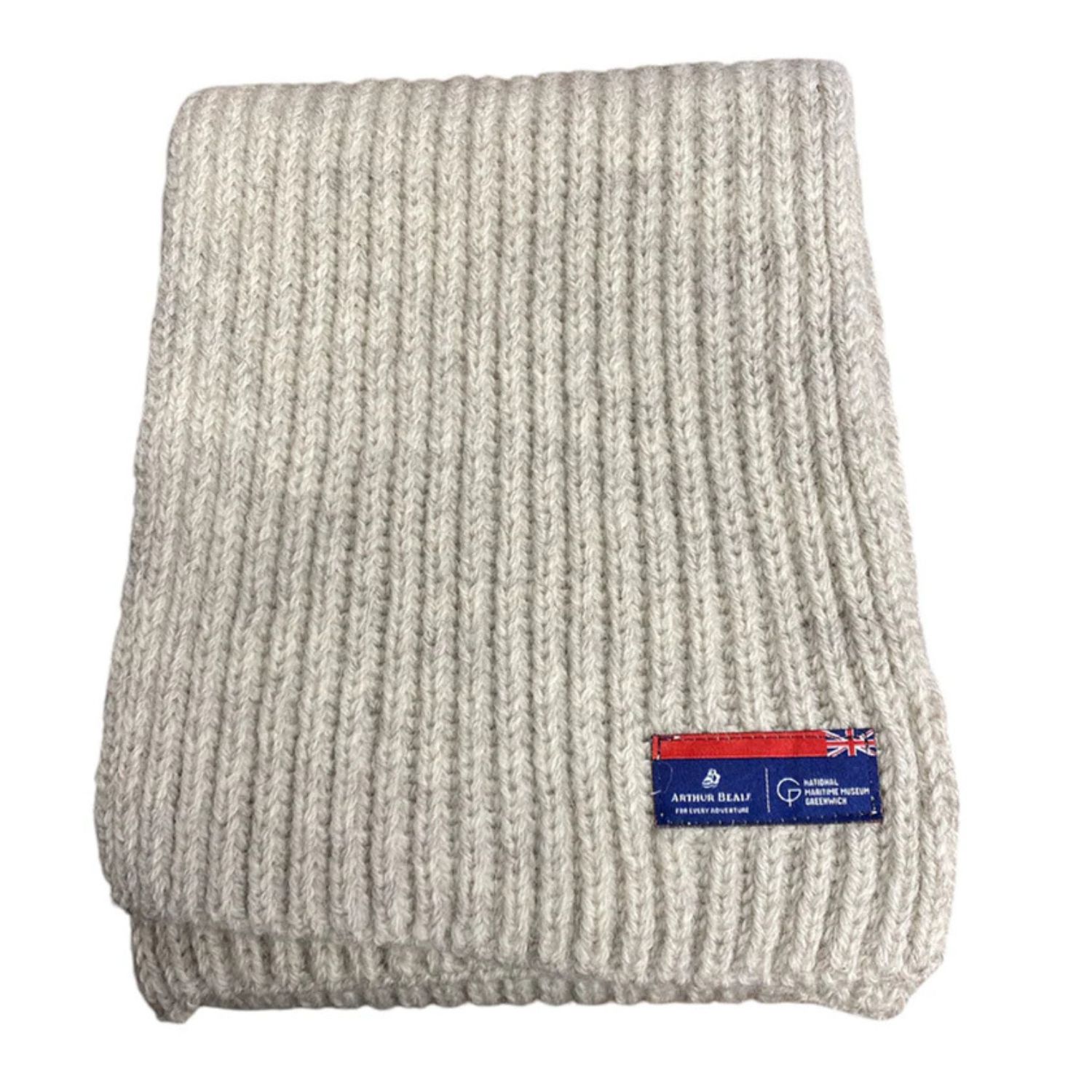 Arthur Beale Men's  Maritime Wool Scarf - Light Welsh Grey In Grey