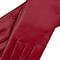 1861 Glove Manufactory Red Marsala - Women's Minimalist Leather Gloves In Rosso Nappa Leather In Leather