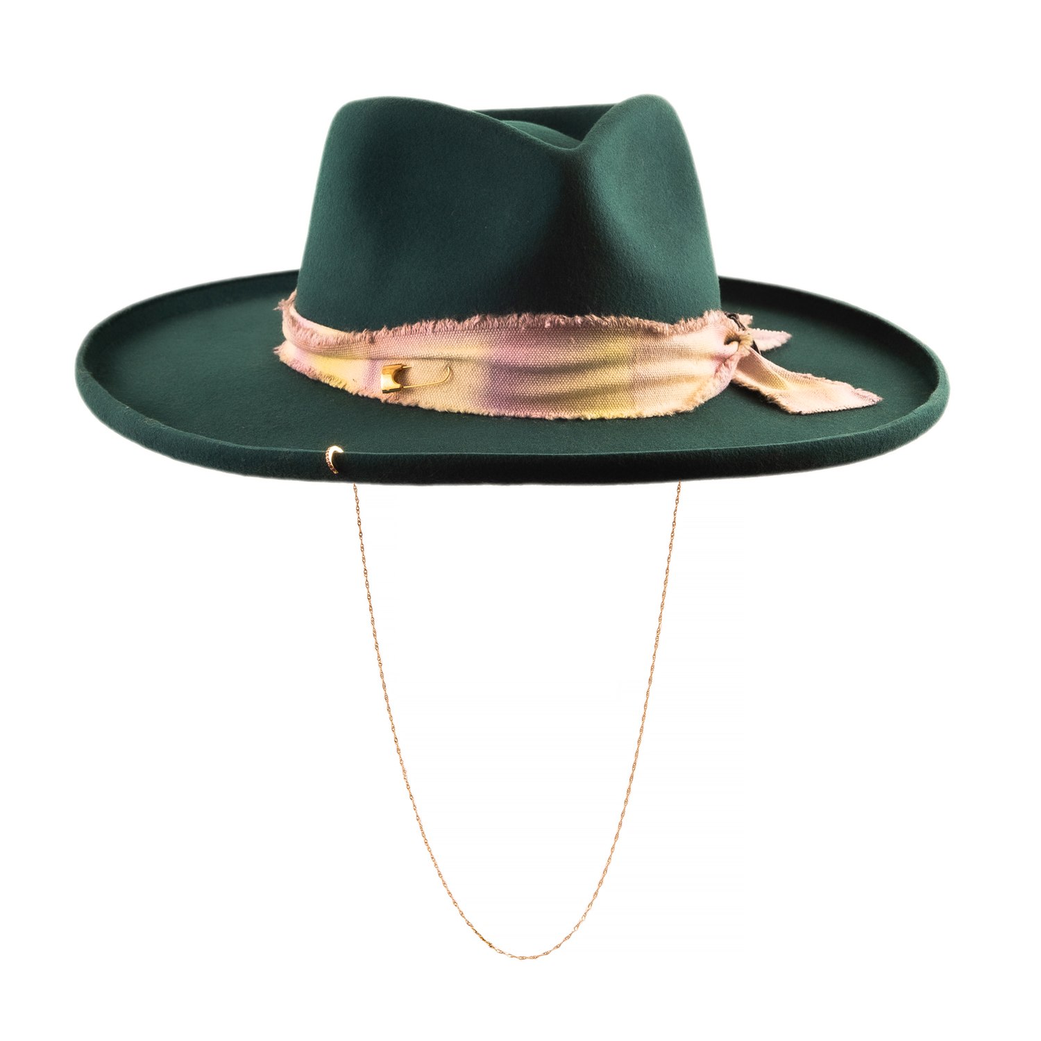 Women’s Bedruthan Green Fedora Hat With Jewellery One Size Shaded the Label