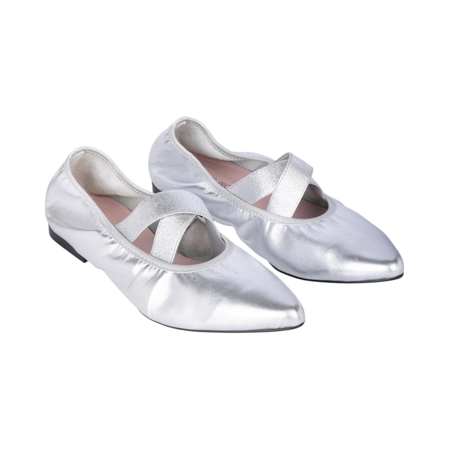 Dolores Promesas Women's Andar Con Tula Ballerina Flats In Silver