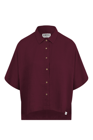 Women’s Red Kimono - Linen Shirt Berry Large Komodo