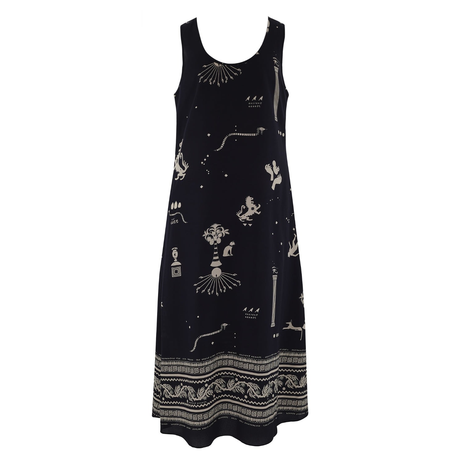 Klements Women's Black Fleet Dress In Ancient Hearts Silk In Black