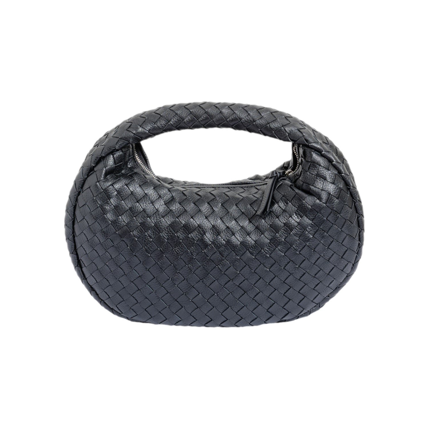 Shop Aleo Women's Laluna Shoulder Bag- Black Soft Dollaro Grained Leather