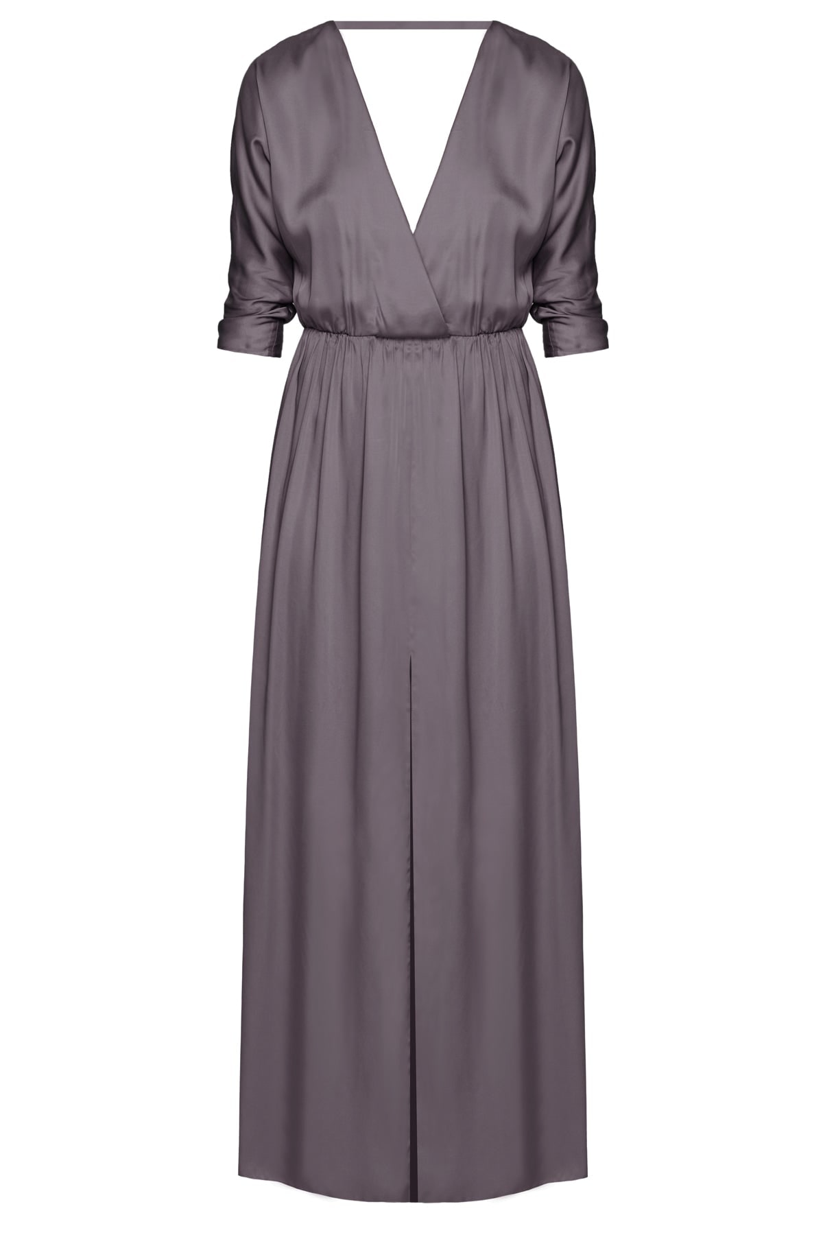 Undress Women's Cecilia Oversized Kimono Sleeve Maxi Dress In Dark Grey In Gray