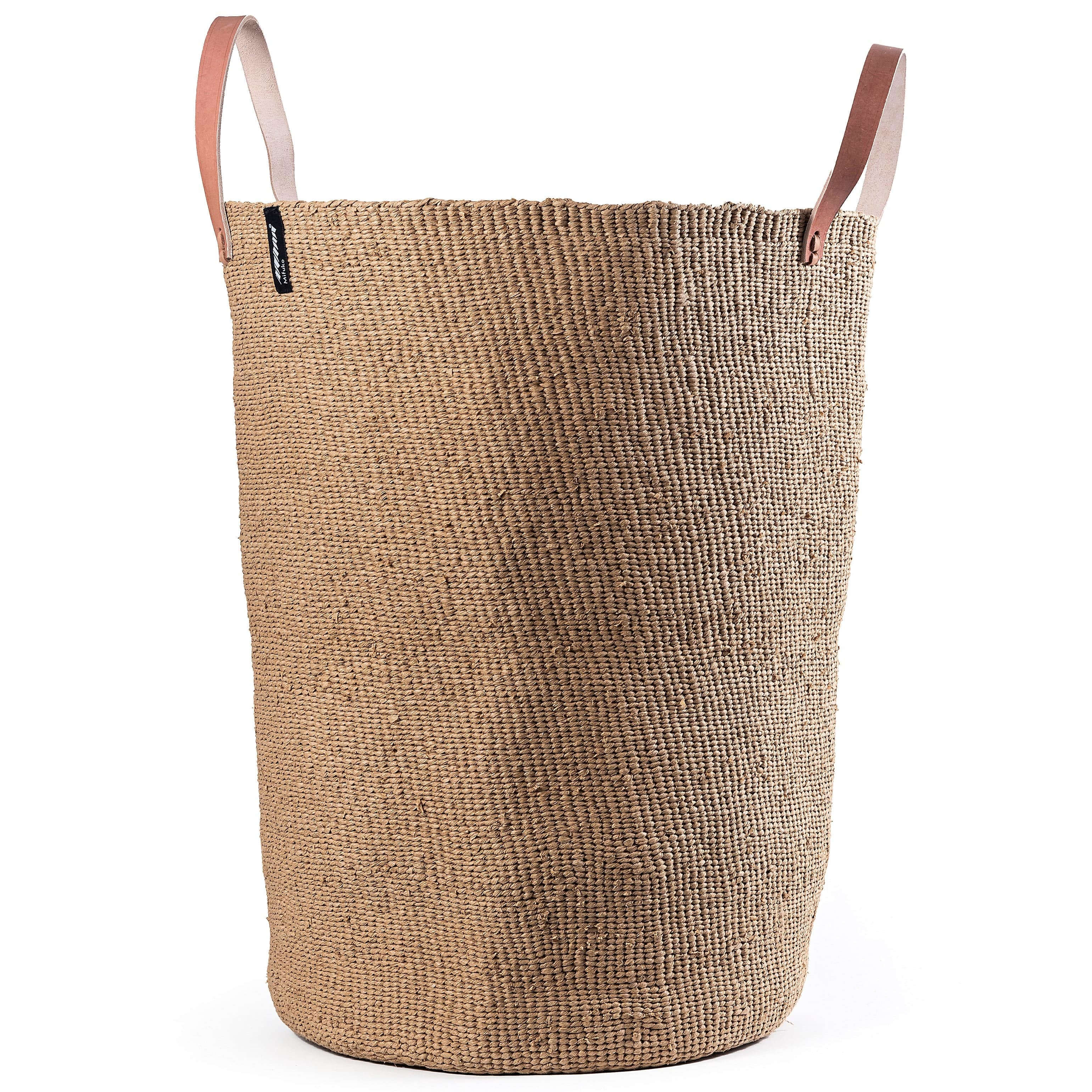 Mifuko Kiondo Floor Basket - Brown With Handles Xl In Brown