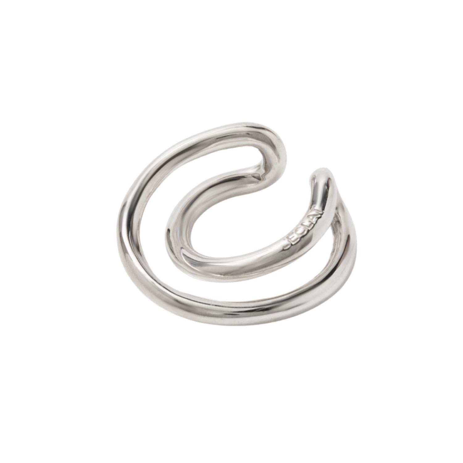 Tami&tami Women's Leclat Double Twist Silver Ear Cuff