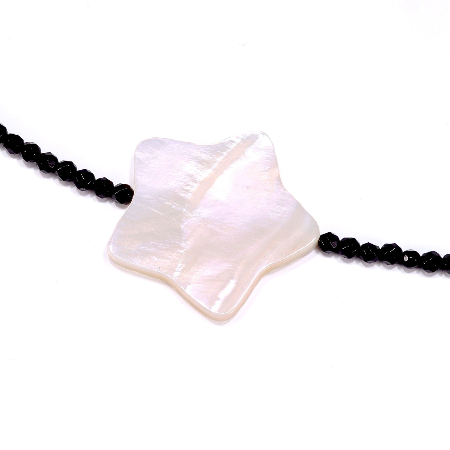 Mineralgems ✩ Studio Women's Black / White Black Onyx Choker With Mother Of Pearl Star In Multi