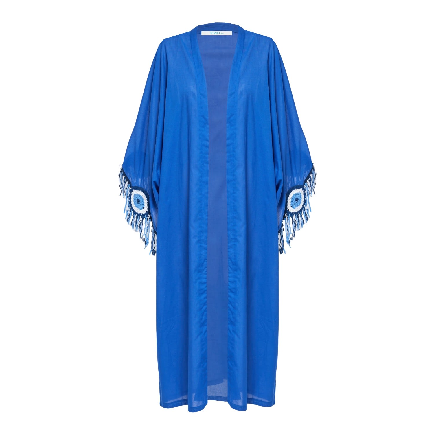 Women's Evil Eye Kaftan In Blue | M/L | N'onat