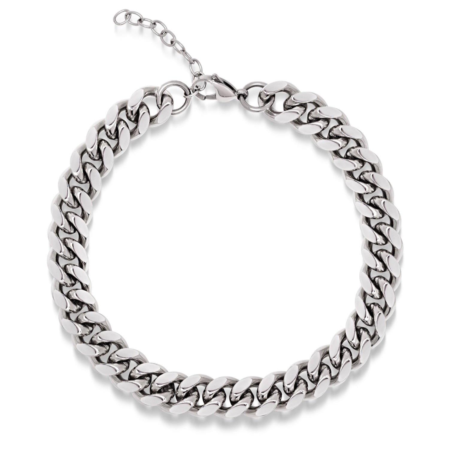 Silver Women’s Chunky Cuban Chain Choker Nialaya