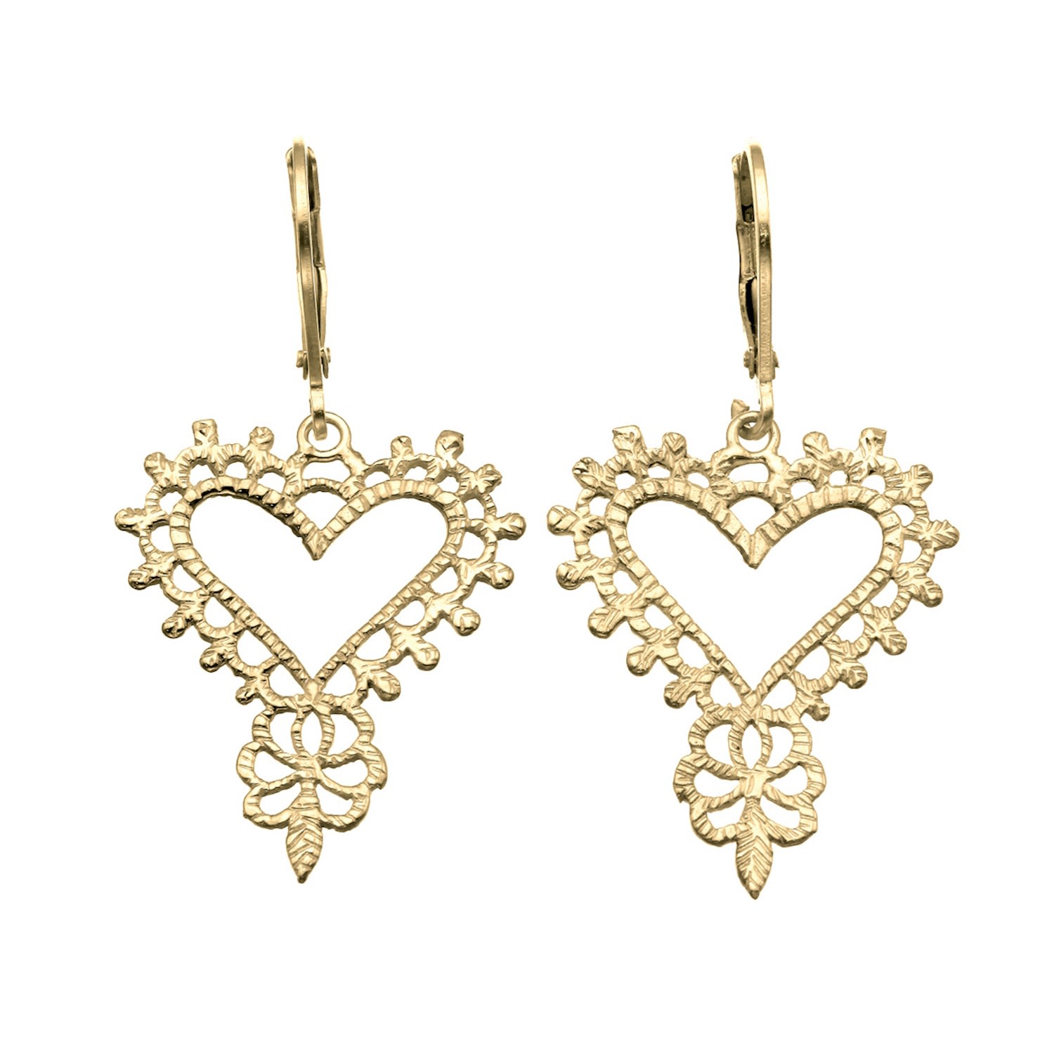 Zoe And Morgan Women's Heart Earrings Gold