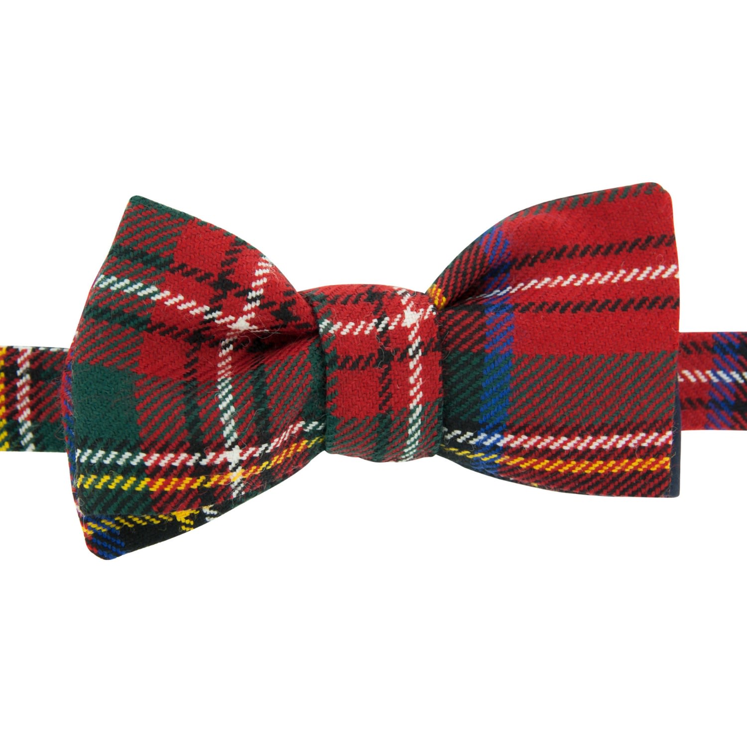 Le Colonel Men's Red Crimson Dickson Tartan Bow Tie In Red