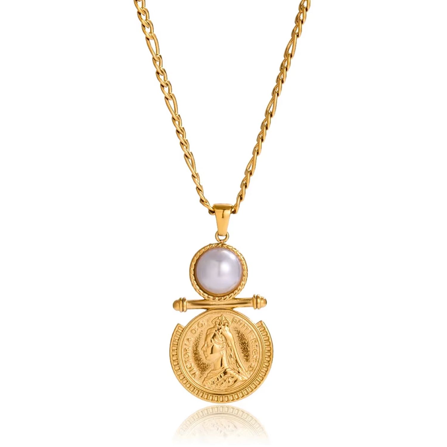 Olivia Le Women's Gold Athena Coin Pendant Necklace In Gold