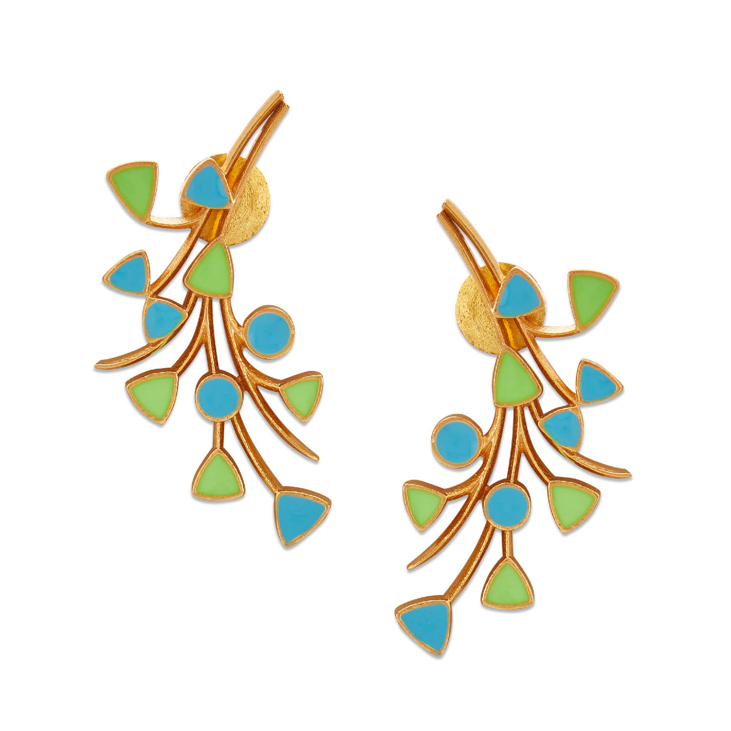 Women’s Gold And Enamel Reka Studs Dhwani Bansal