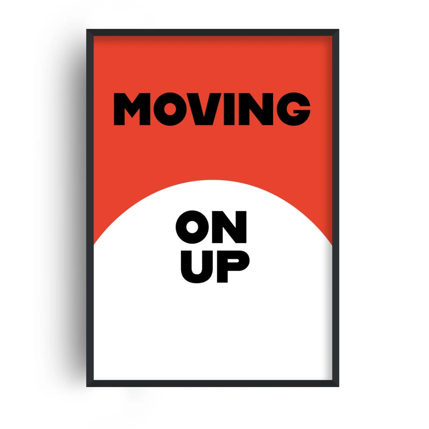 Fanclub Black / Orange Moving On Up Retro Giclée Art Print In Multi