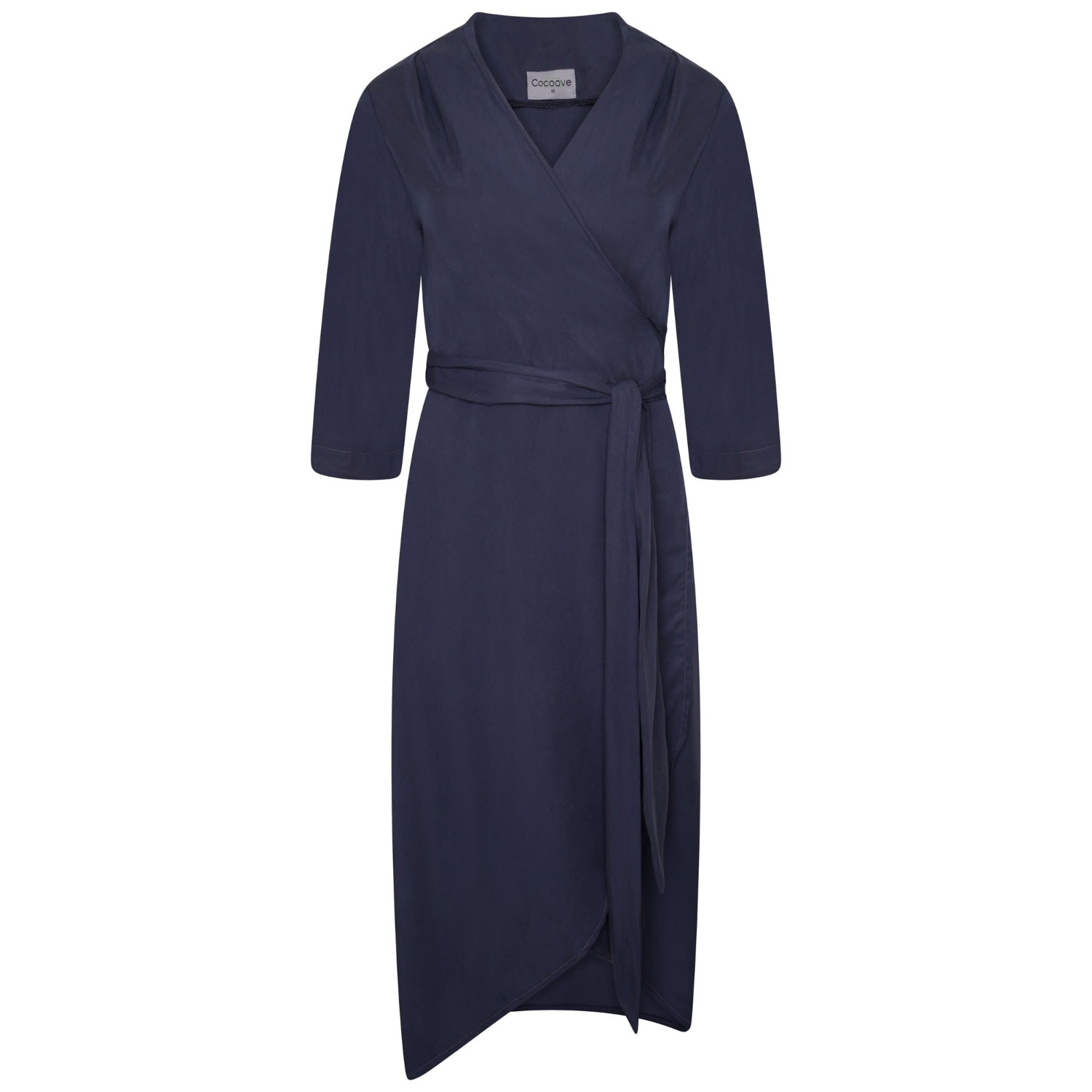 Women’s Blue Rita Wrap Dress In Midnight Tencel Extra Small Cocoove