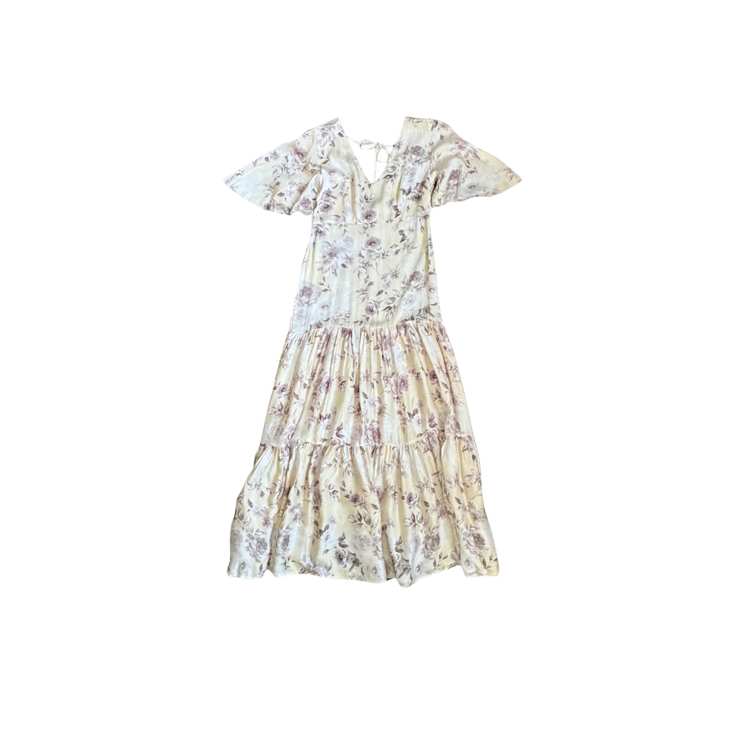Noori The Label Women's Neutrals / White / Silver Raju Floral Maxi Dress In White/silver