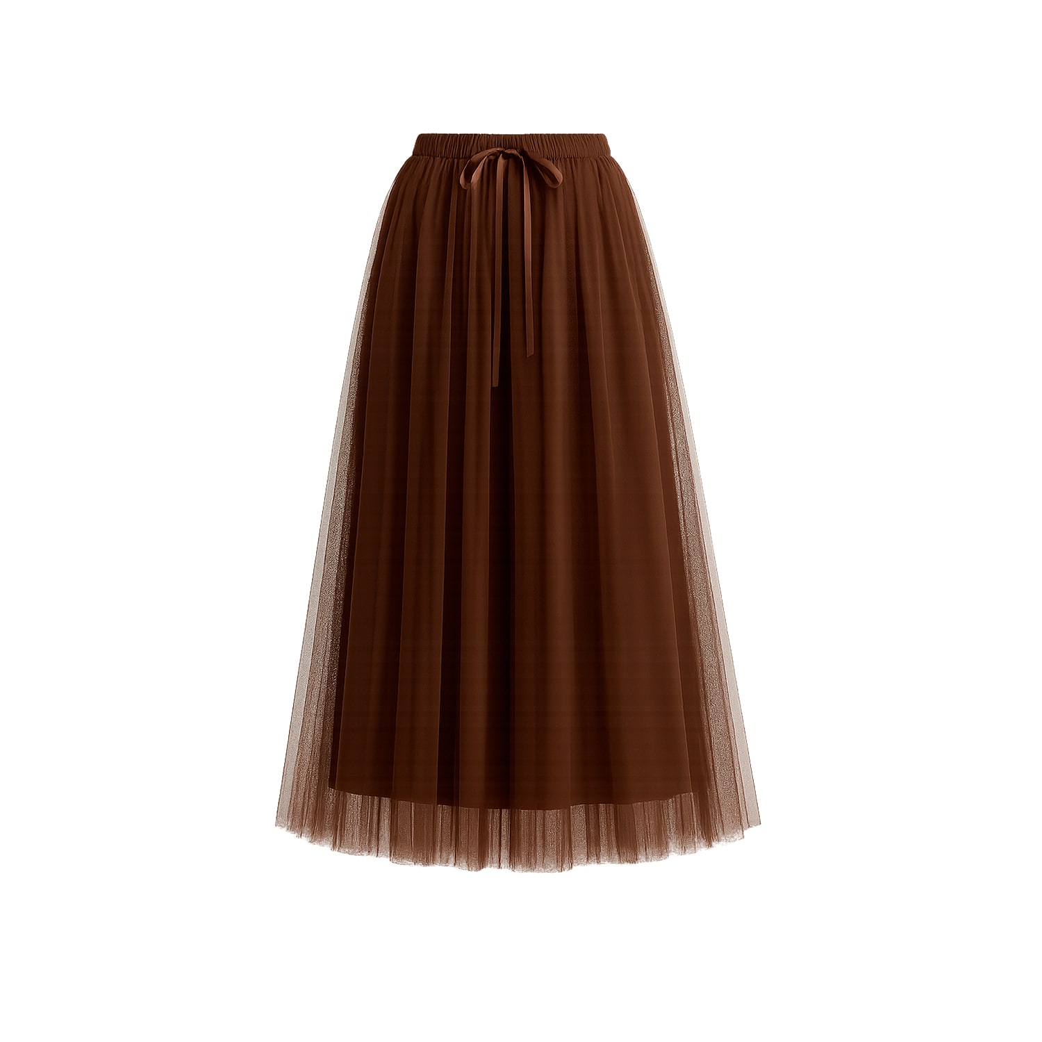Tantra Spain Sl Women's Brown Tulle Skirt With Multiple Layers In Brown