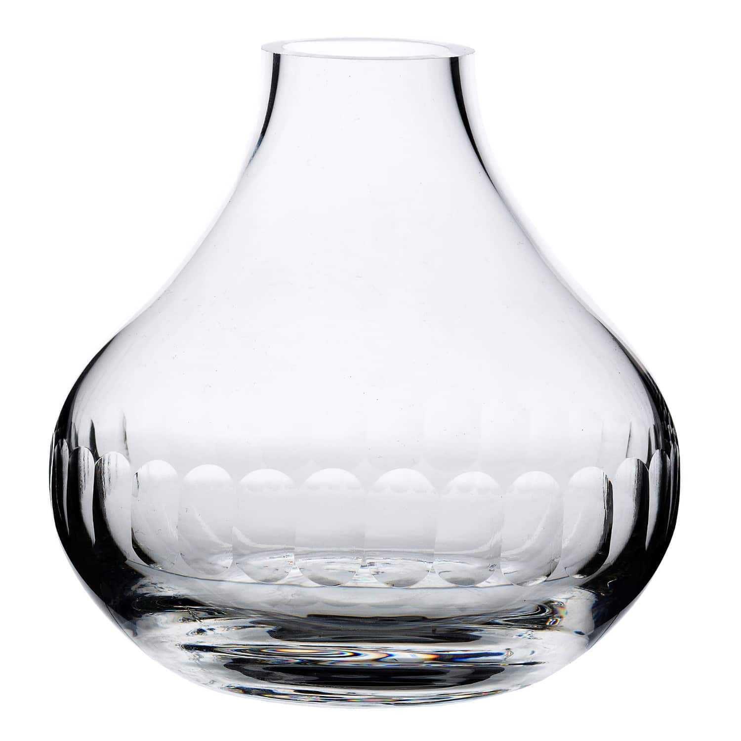 A Hand Engraved Crystal Vase With Lens Design The Vintage List