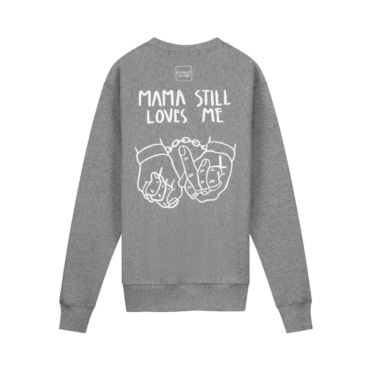 Collect The Label Mama Still Loves Me Sweater Grey In Grey