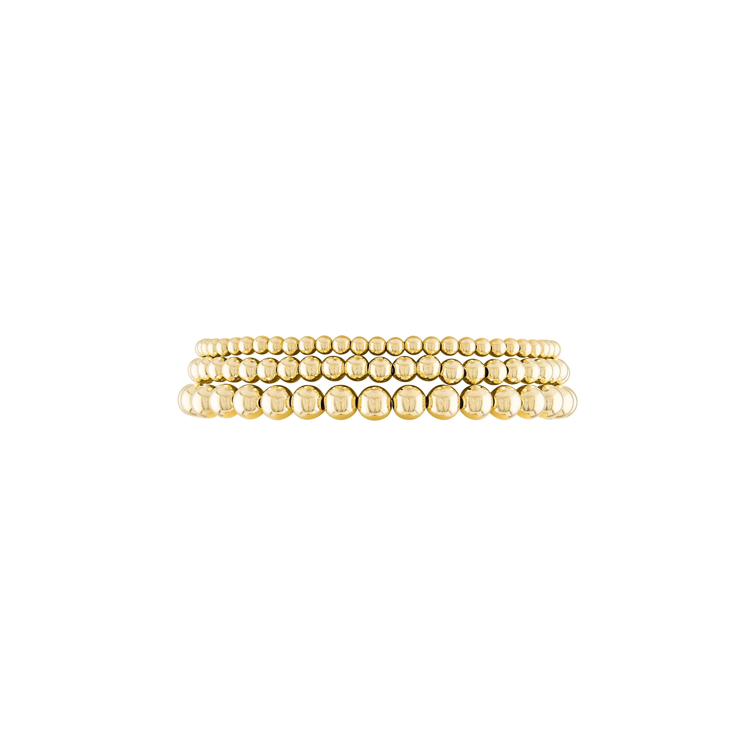 14K Gold Filled Trio Stack Bracelet Set, Olivia Le