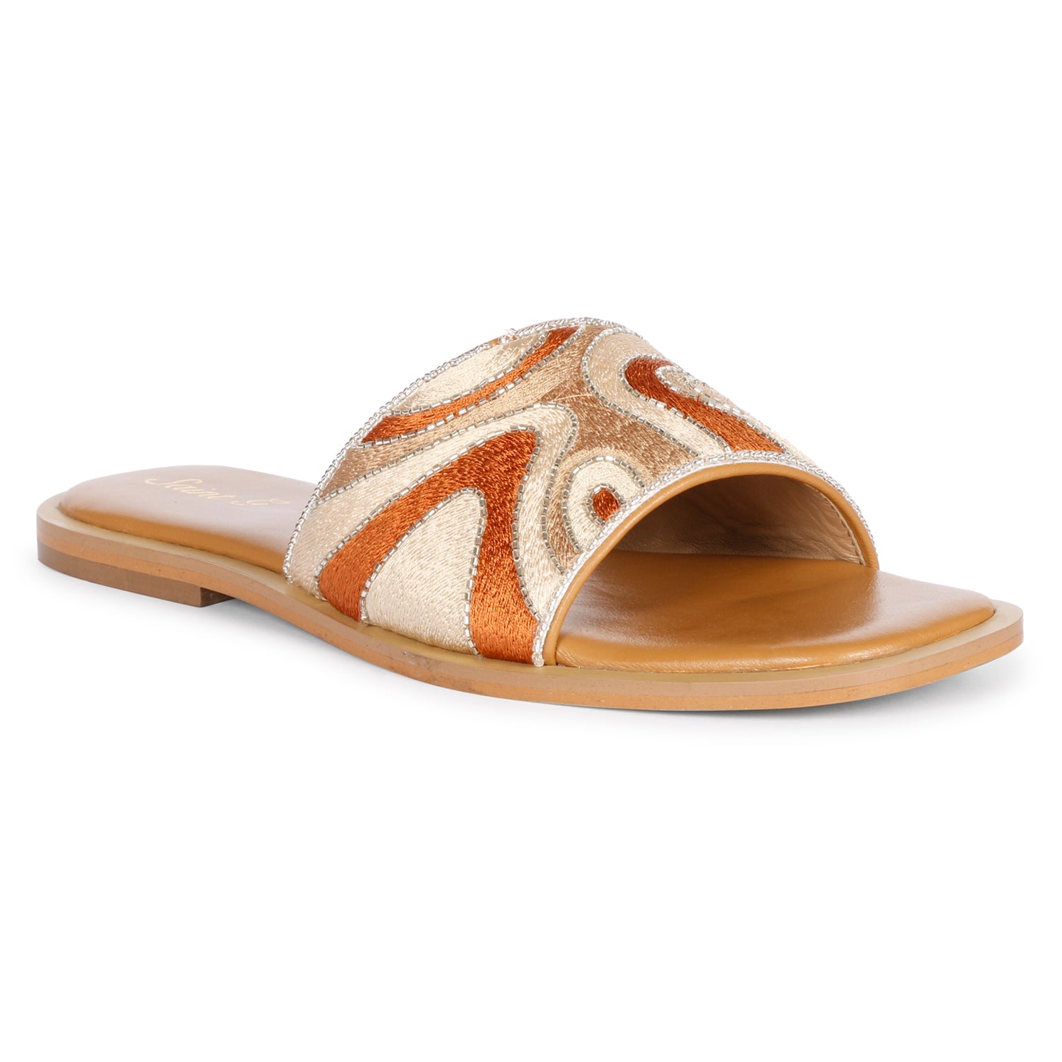 Shop Saint G Women's Giorgia Multi Brown - Flat Sandals