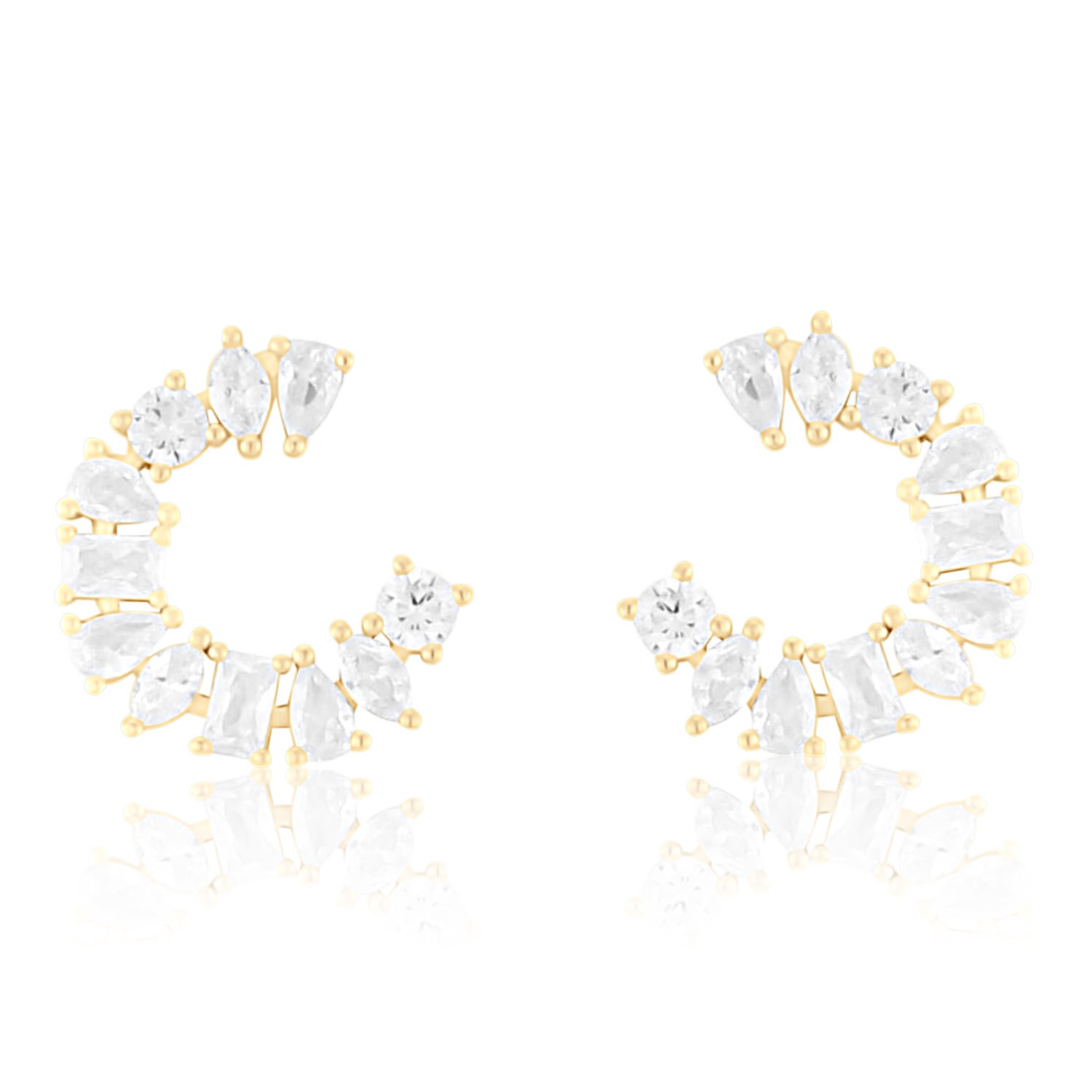 Women’s Multi Shape Statement Earrings - Gold Shymi