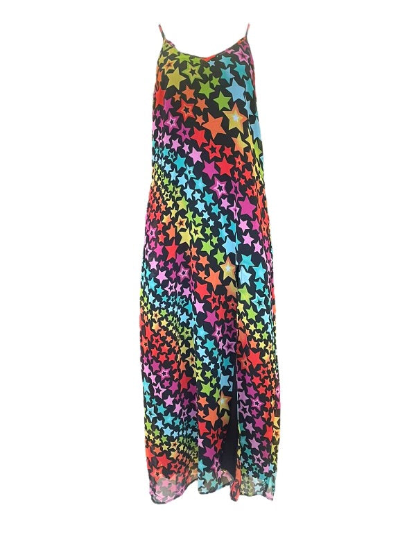 Women’s Any Old Iron Printed Rainbow Star Dress Xl