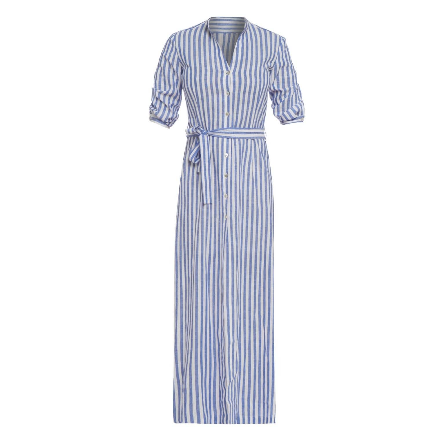 linen shirt dress maxi