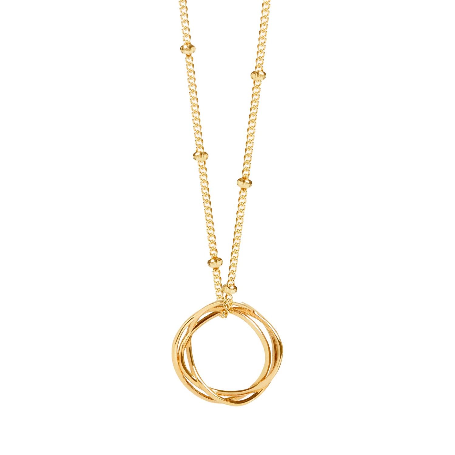 Muru Women's Gold Karma Necklace With Bead Chain In Gold