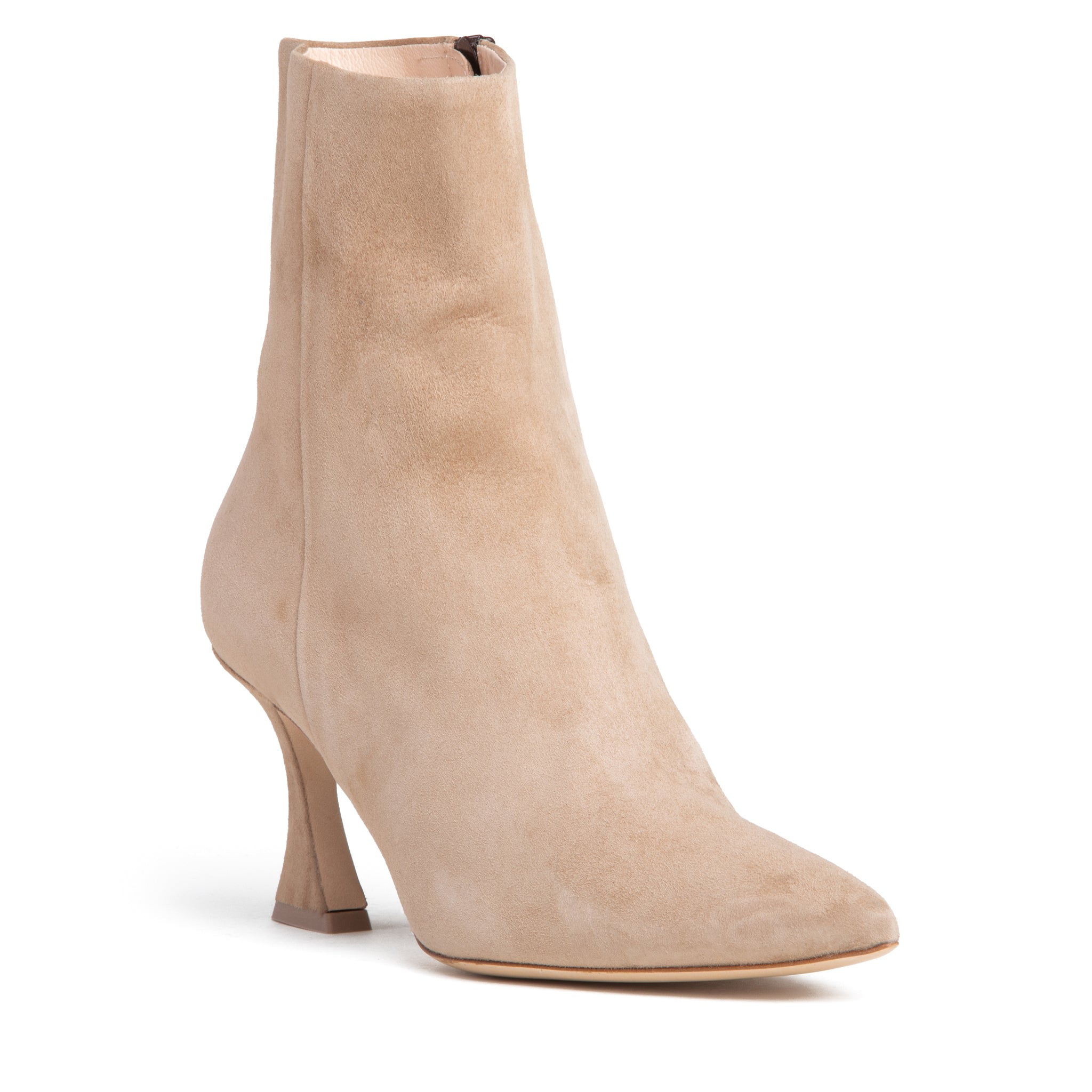 Beautiisoles By Robyn Shreiber Made In Italy Women's Neutrals / Brown Soraya Beige Bootie In Suede Comfortable & Elegant For Day & Evening In Brown