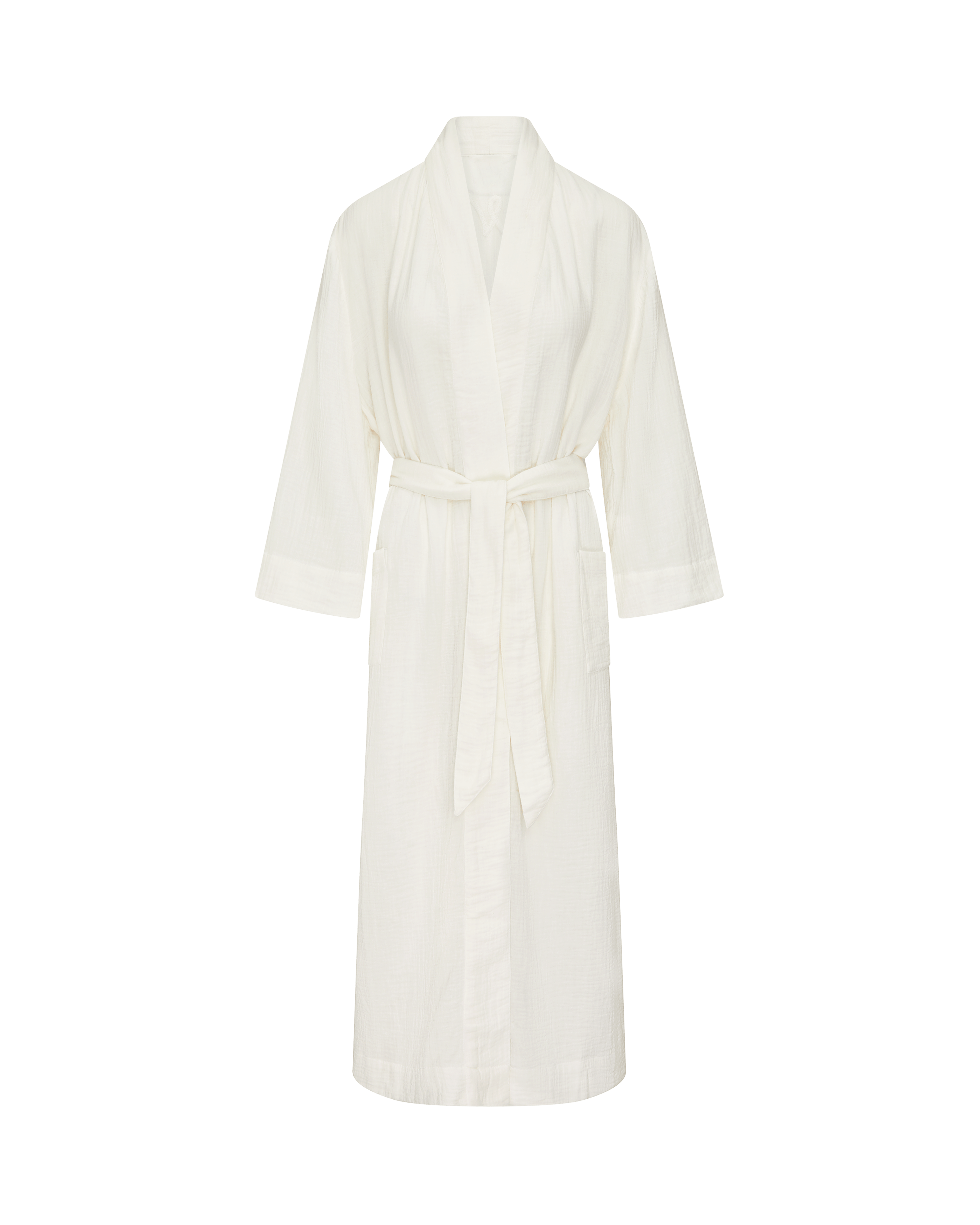 Nudea Women's The Classic Belted Robe  - Cotton White