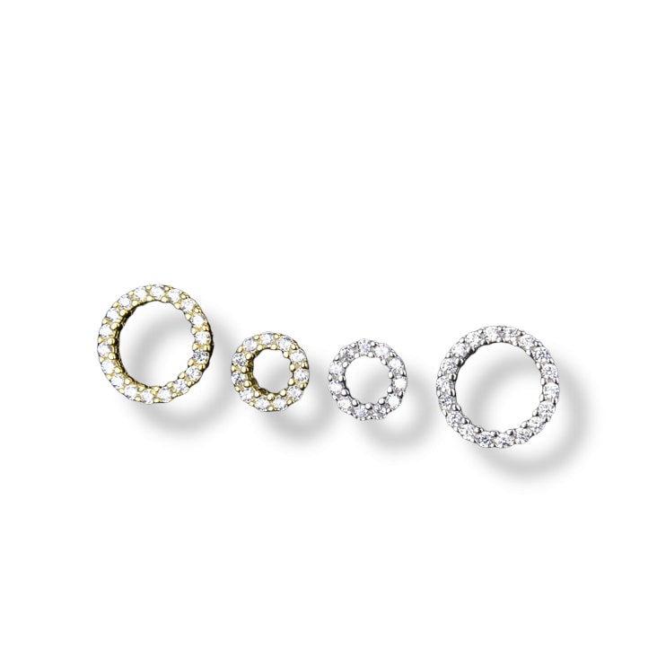 Women’s Irregular Halo Earrings In Silver Gold Trip