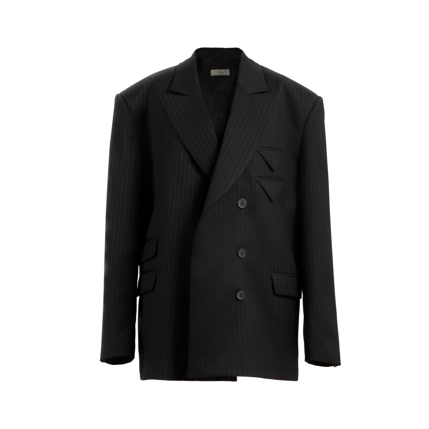 Tuva Collection Women's Vintage Black Stripe Grandeur Blazer In Black