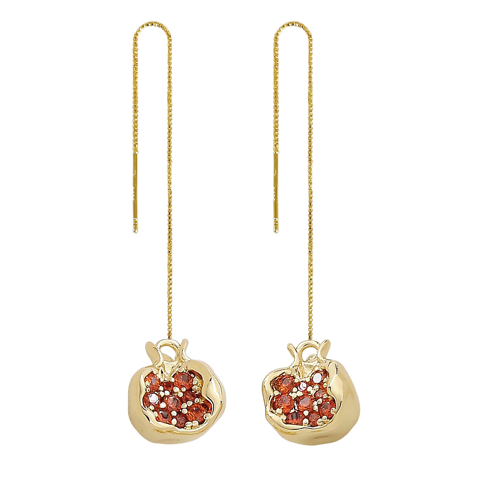 Women’s Fruit Threader Earrings - Red Ninemoo