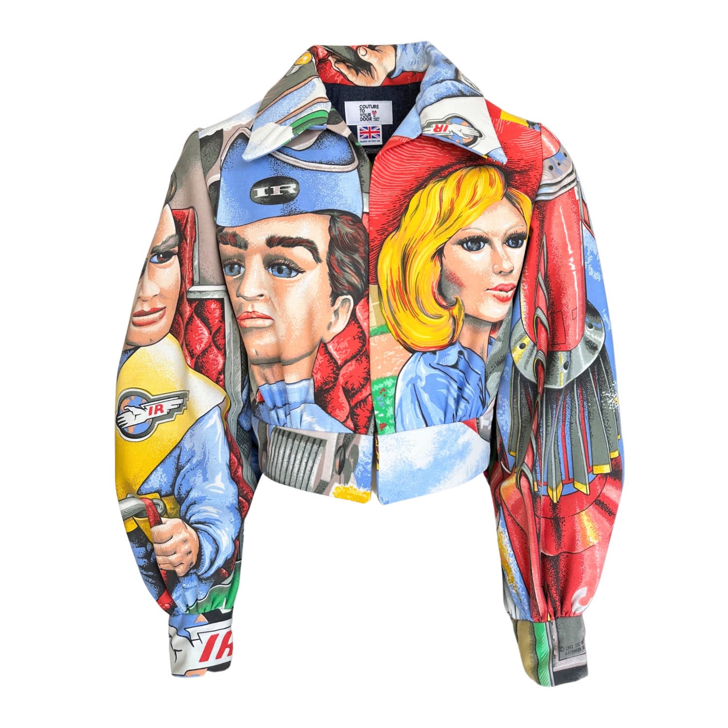 Couture To Your Door Women's Orange / Yellow / Orange Pop Art Upcycled Thunderbirds Jacket In Multi