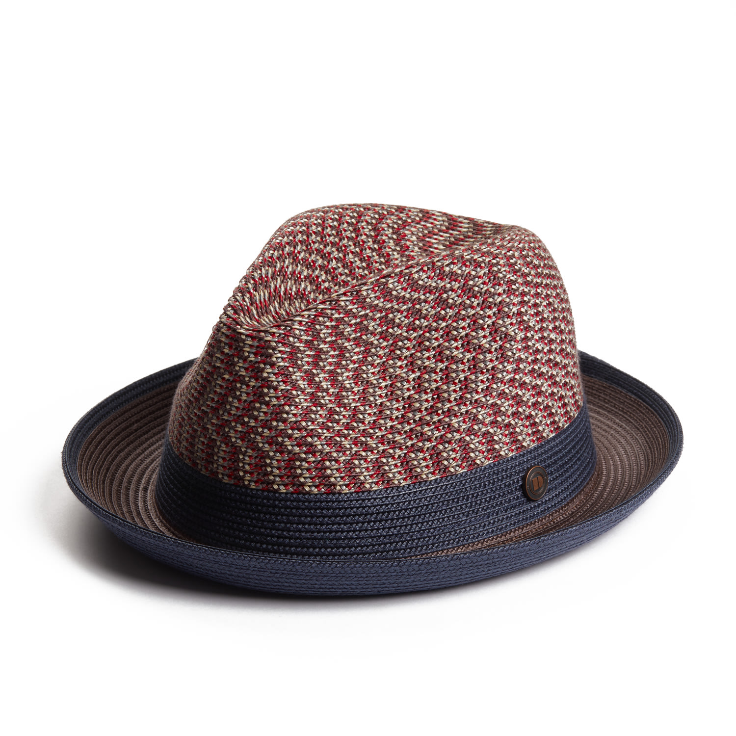 Dasmarca Enzo Copper Brown Multi Coloured Summer Trilby Packable Hat For Men 63Cm Dasmarca Hats