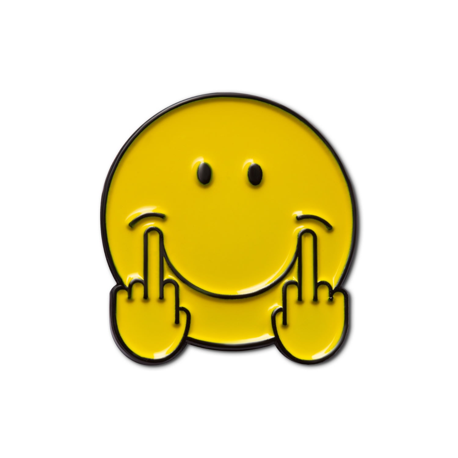 Make Heads Turn Women's Orange Enamel Pin Middle Fingers Up In Orange