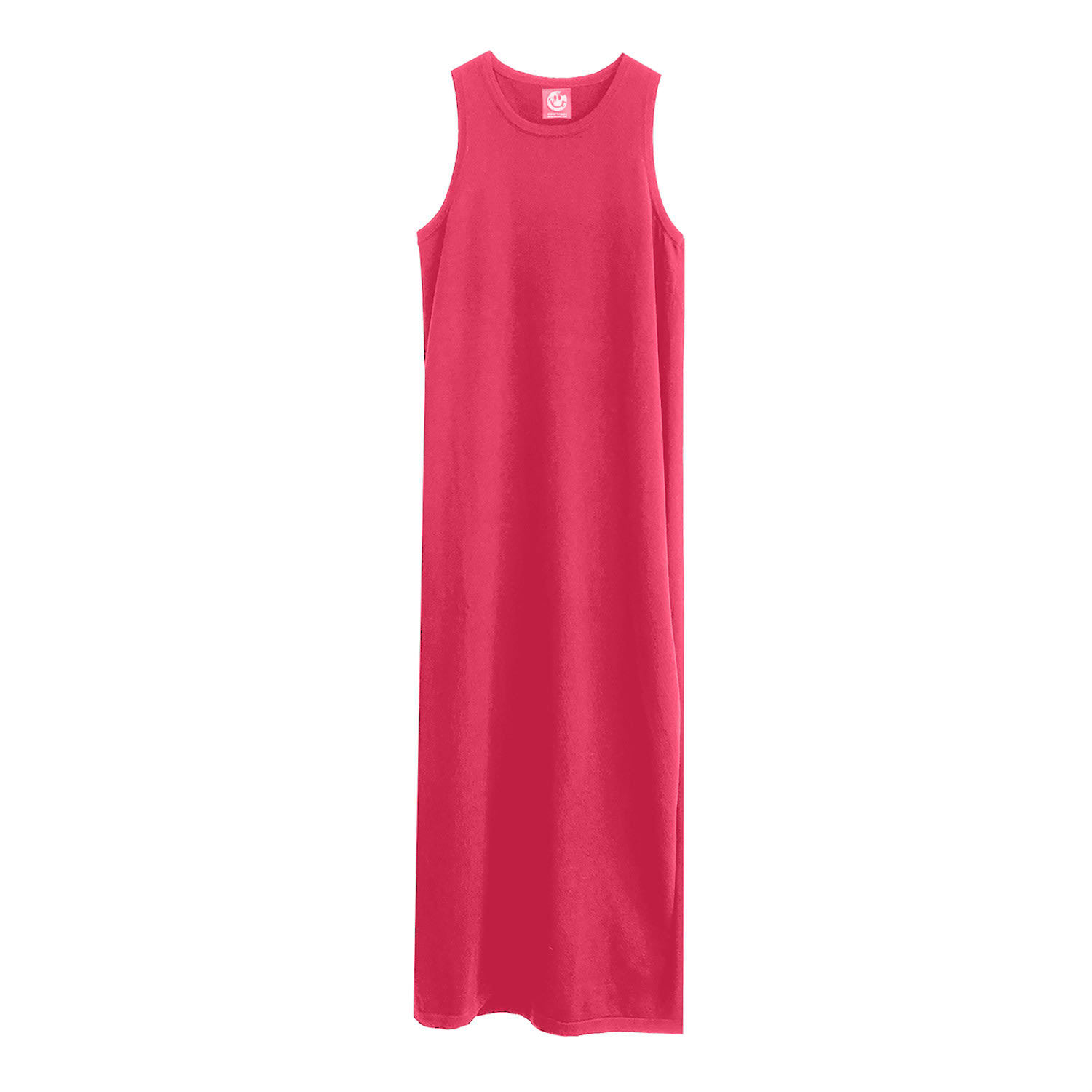 Women’s Pink / Purple Cotton Cashmere Maxi Dress With Side Slits - Bubblegum Pink Medium Zenzee