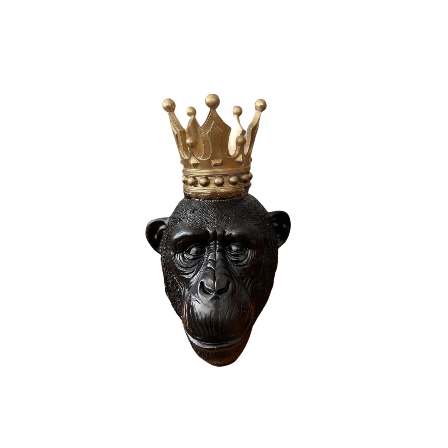 Black / Gold King Gorilla Design Sculpture Artchi