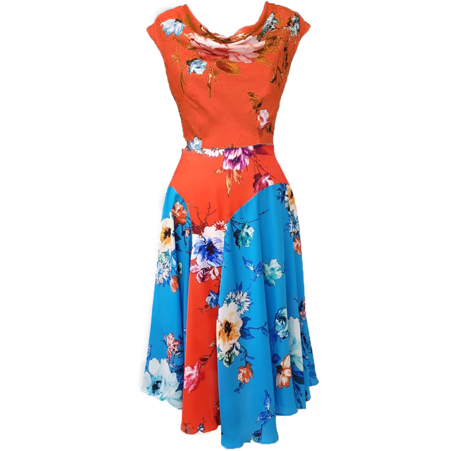 Women’s Yellow / Orange / Blue Kelly Orange Dress Large Mellaris