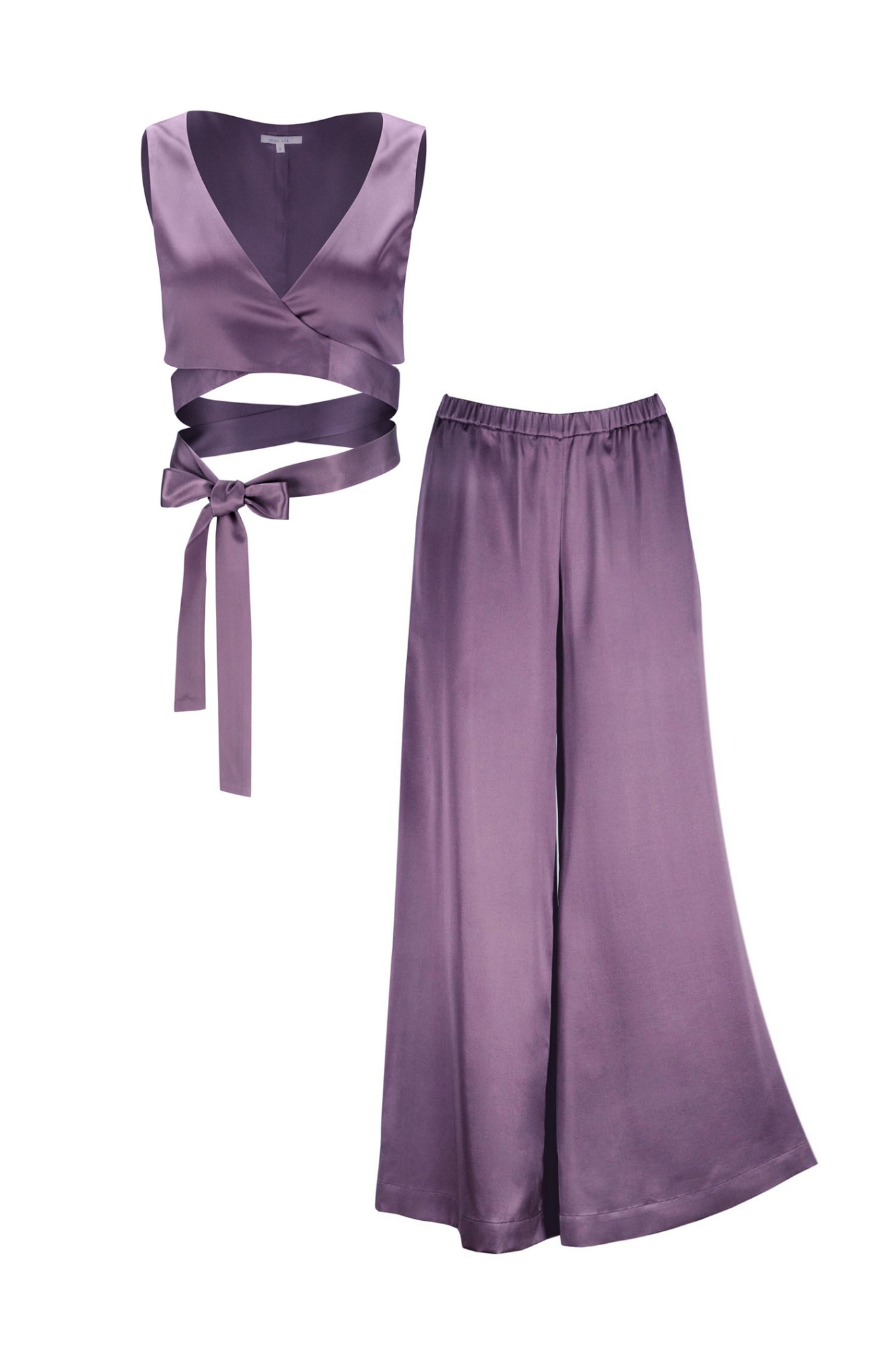 Pink / Purple Women’s Silk Pants Set ’Inona’ In Noble Purple Medium Alas