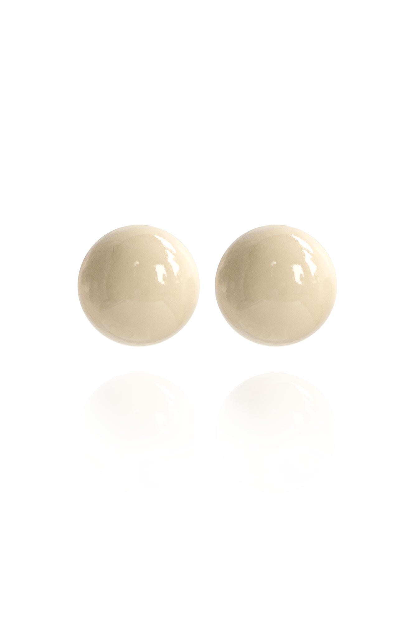 Women’s Neutrals Gaia Jumbo Earrings In Full Moon Saule Label