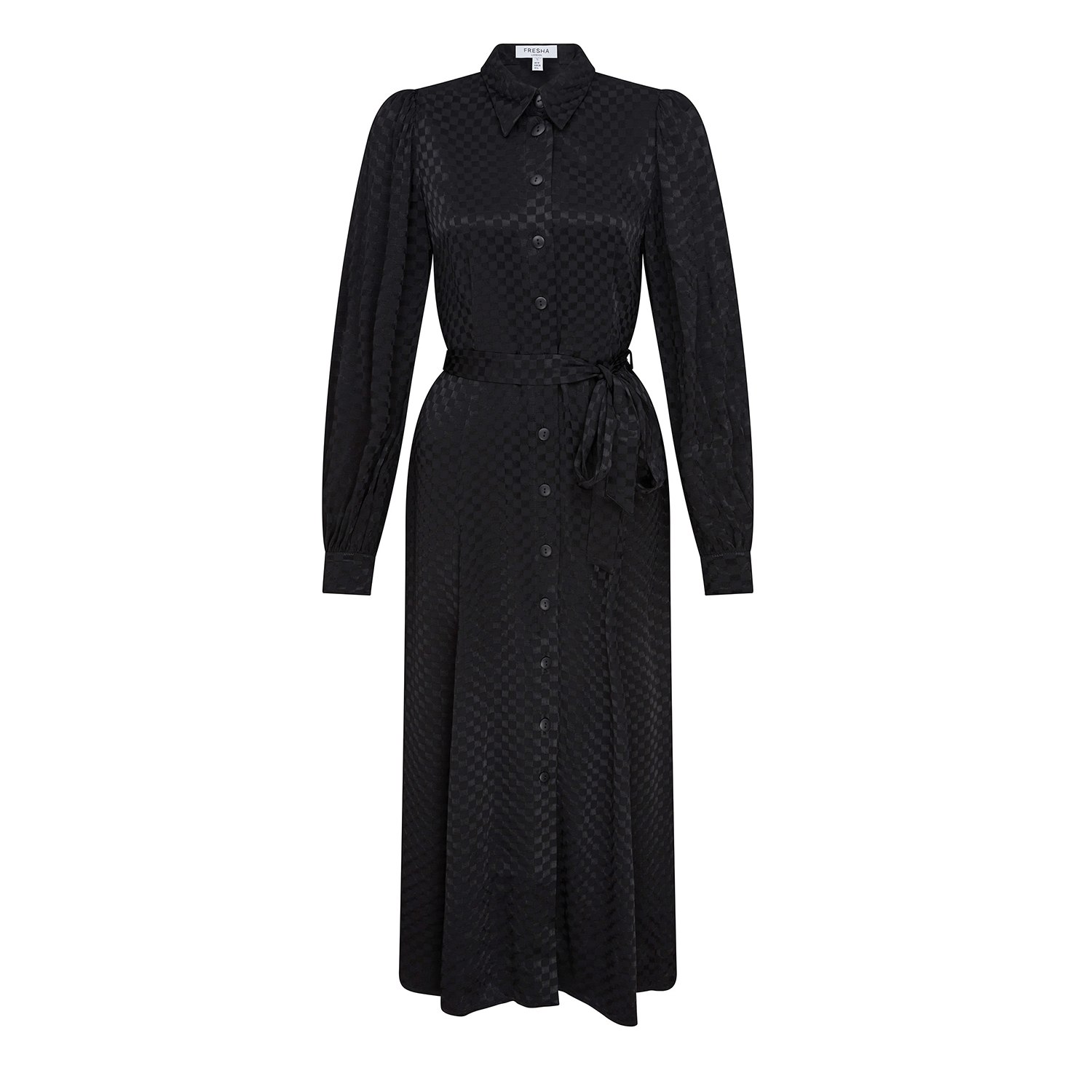 Fresha London Women's Maeve Dress Black Checkerboard