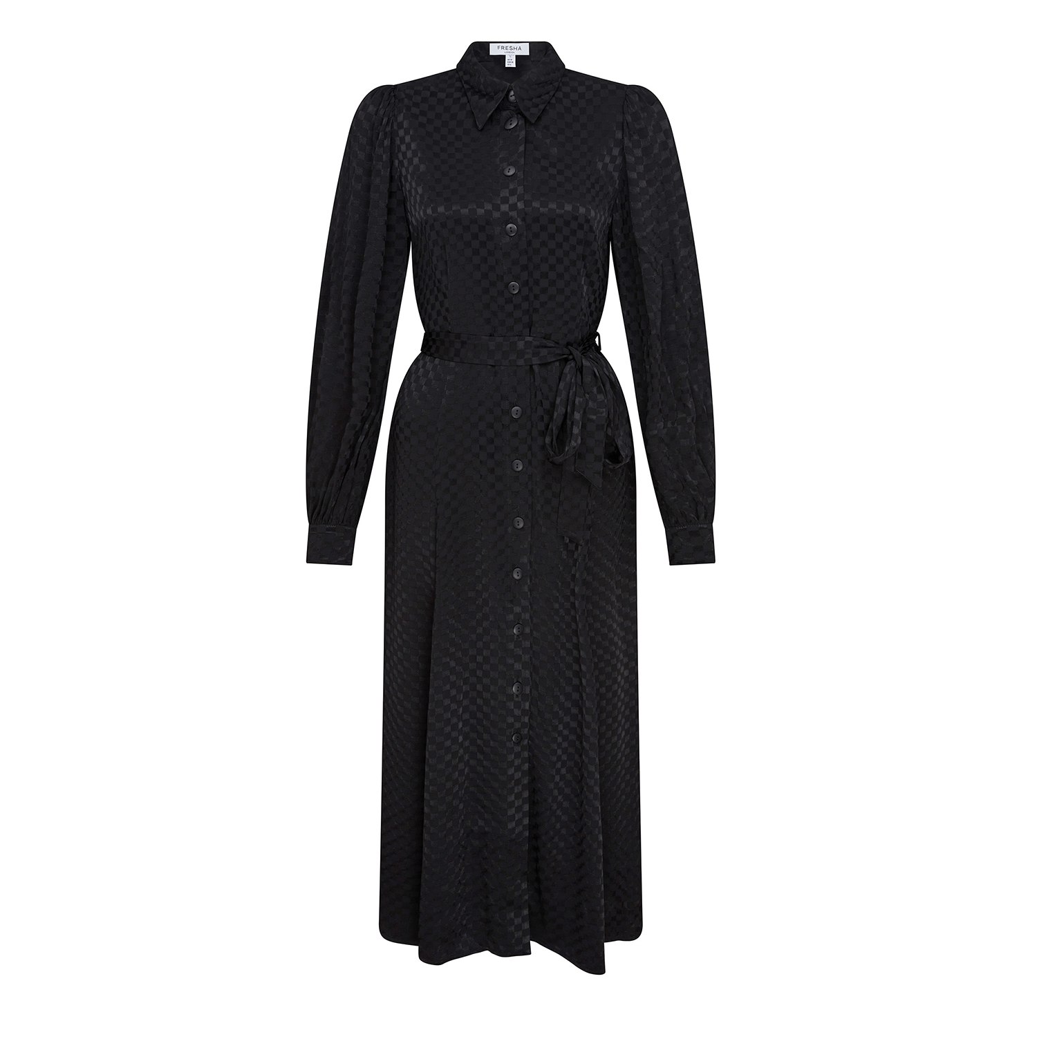 Fresha London Women's Maeve Dress Black Checkerboard In Black