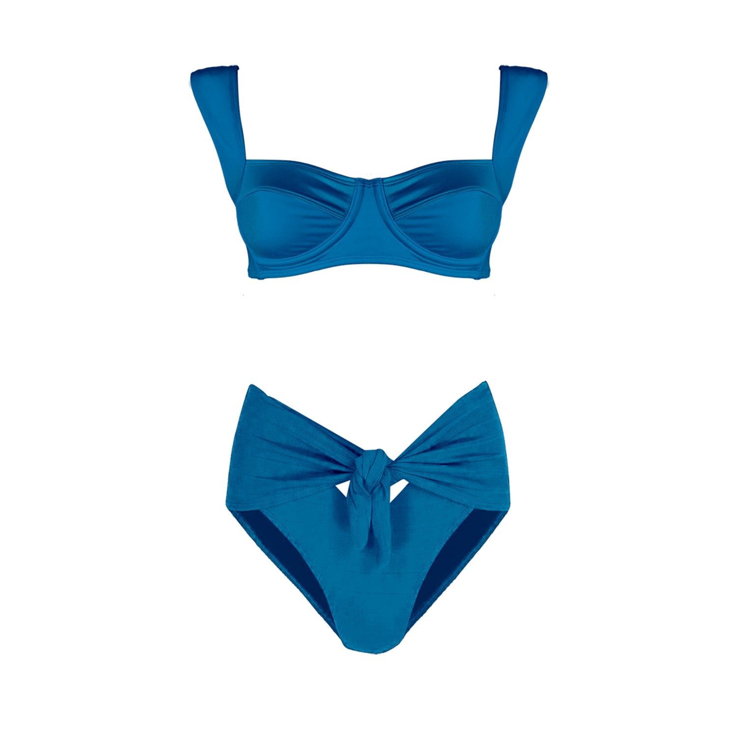 Women’s Blue Indie Underwire Corset Bikini Extra Small Movom